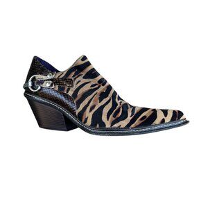Donald J. Pliner Western Couture Collection Tiger Print Ankle Booties Size 8 M